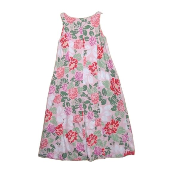 Cuddl Duds Flexwear Maxi Dress Pink Green Peach Purple Floral Medium Soft Lounge - Picture 2 of 15